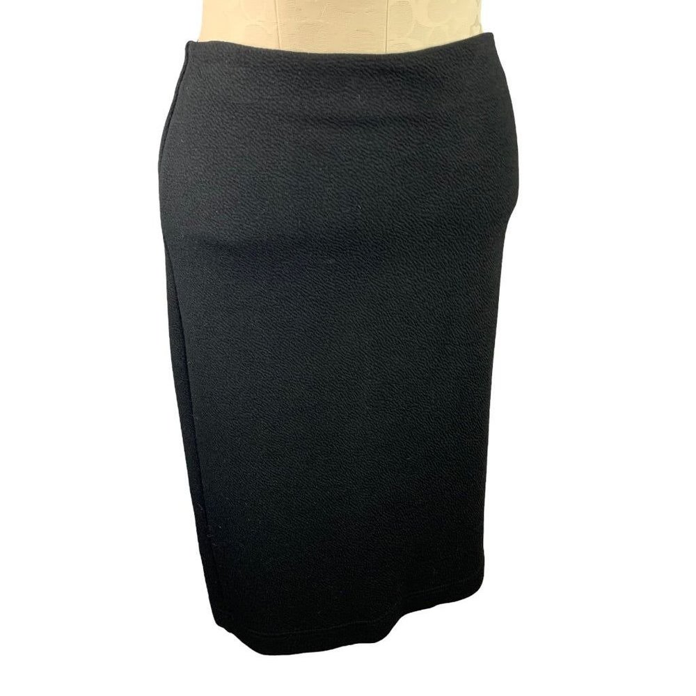 Small DR2 Black Stretch Textured Pull On Skirt Straight Pencil